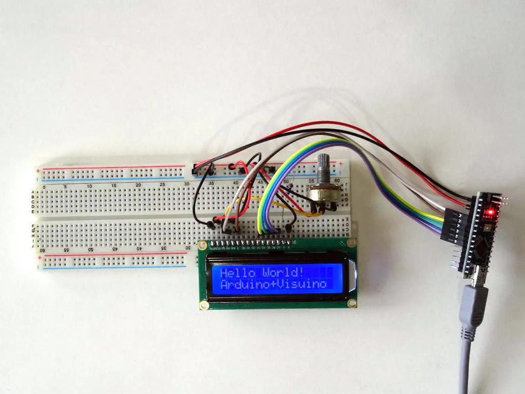 Directly connected 2 X 16 LCD Display 