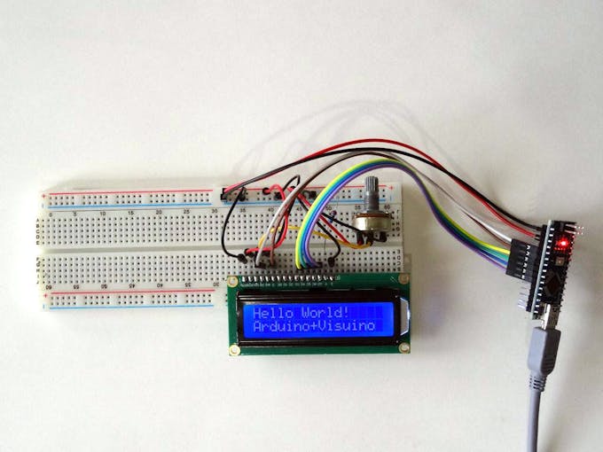 Arduino And Visuino Directly Connected 2 X 16 Lcd Display Arduino 1223