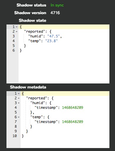 Device Shadow State in IoT