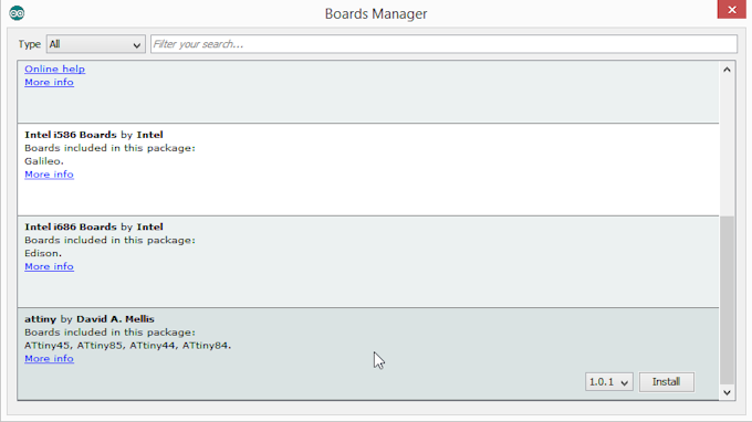 Programar un ATtiny85 con Arduino Uno. 23 Programar un ATtiny85 con Arduino Uno