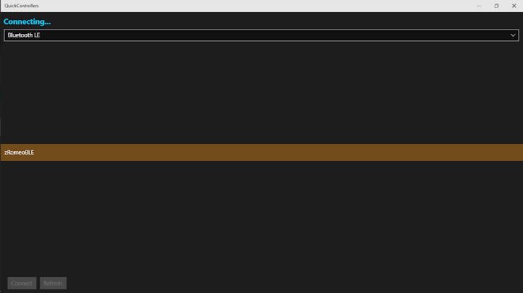 Select from paired devices (if only one it available, then it is automatically selected)
