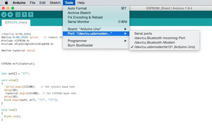 Connect to Blynk using ESP8266 as Arduino Uno wifi shield - Arduino ...
