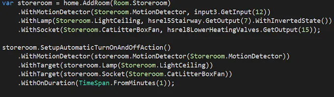 Cat litter box setup in code