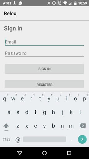 When you launch the app you should see a login screen