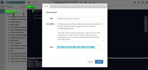Create a New Project on VIPERA