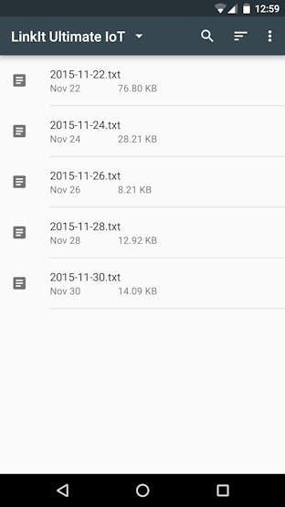 Values for each day are stored separately in a different text file